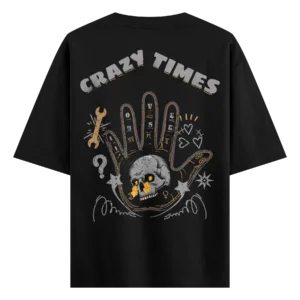 AiryTrend "Crazy Times" Oversized T-Shirt | Streetwear