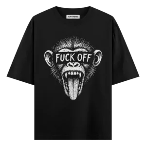 "F*ck Off Monkey Graphic Oversized T-Shirt – Bold Attitude Streetwear | AiryTrend"