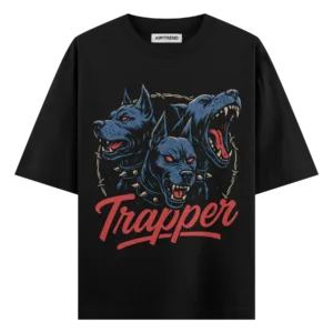 Trapper Three-Headed Dog Oversized T-Shirt | Fierce Street Style | AiryTrend