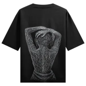 Back Pose Line Art T-Shirt – Minimalist Artistic Tee | AiryTrend