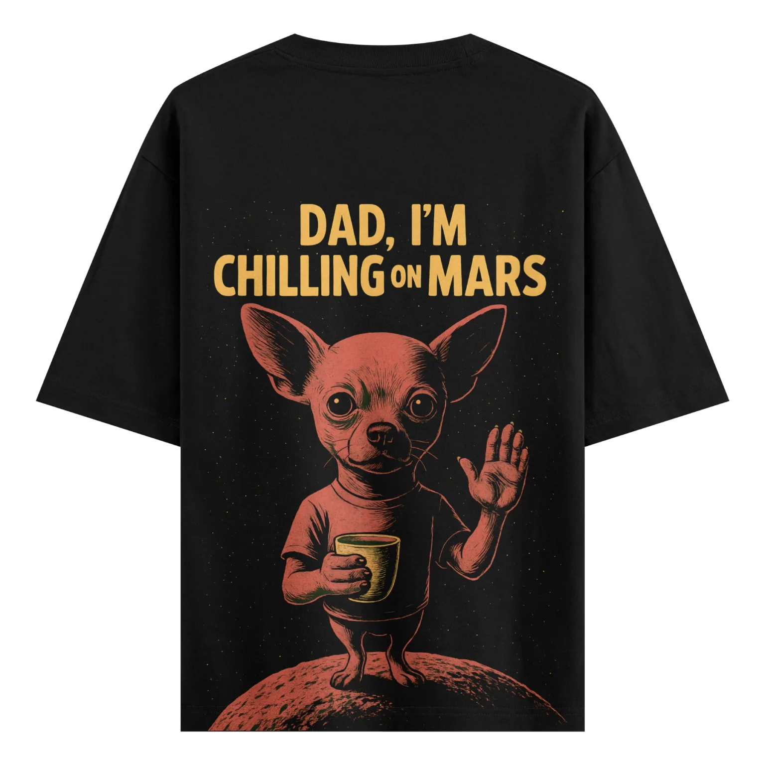 Funny Mars Dog T-Shirt – “Dad, I’m Chilling on Mars” Tee | AiryTrend