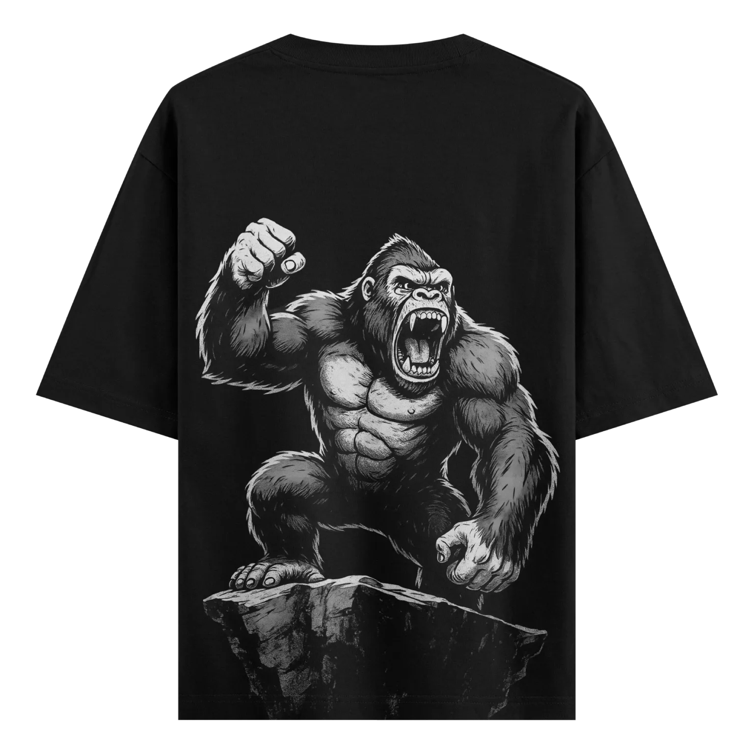 Roaring Gorilla Graphic T-Shirt – King of the Wild Design