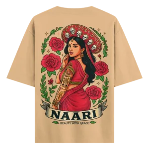 Naari Graphic T-Shirt – Bold Indian Woman Tattoo Art Tee