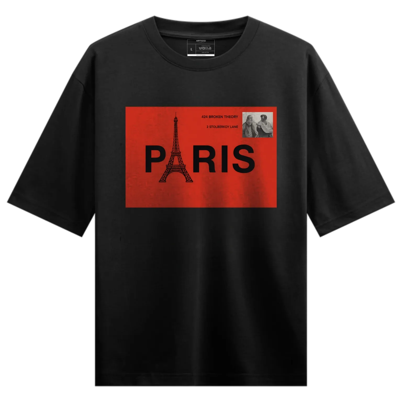 Paris Streetwear T-Shirt – Bold Red Graphic with Eiffel Tower Design