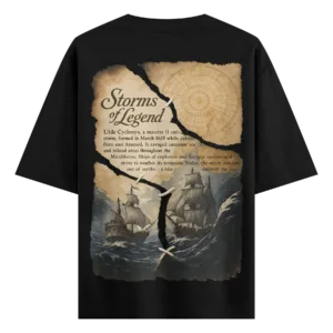 Storms of Legend Graphic T-Shirt – Vintage Maritime Explorer Tee