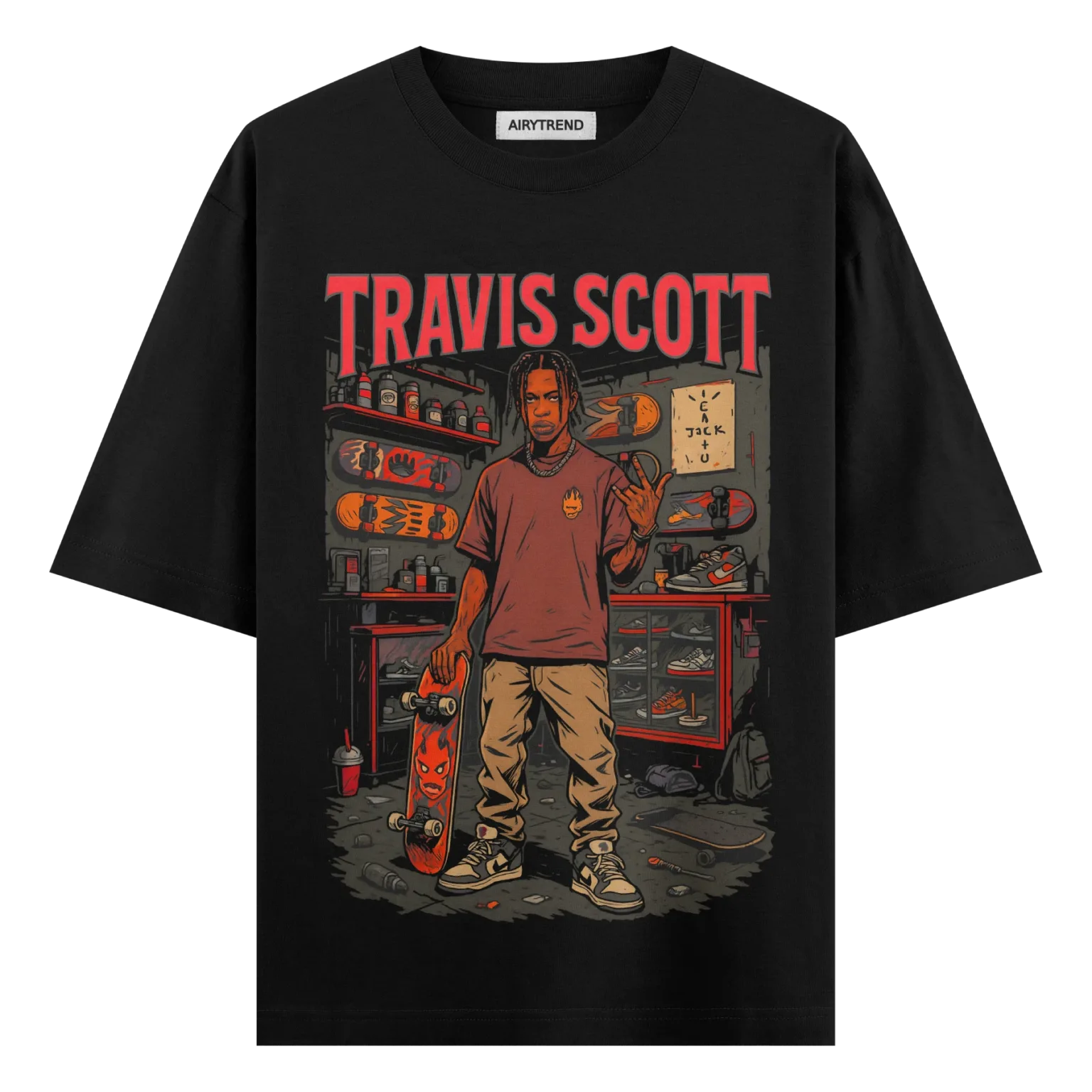 Airytrend “Skate Culture” Graphic Tee – Urban Streetwear Edition