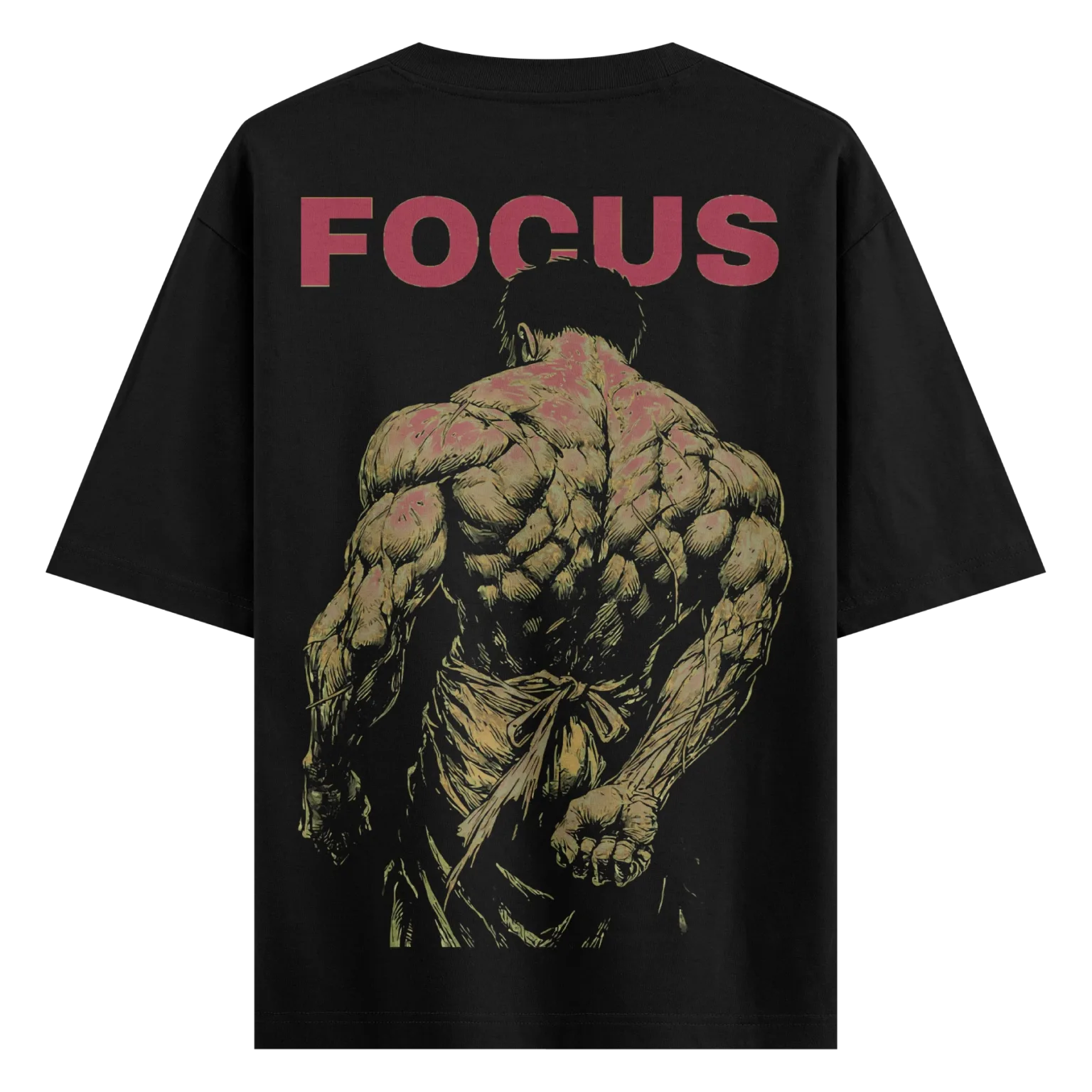 FOCUS Oversized Gym T-Shirt – Power & Grit Design | AiryTrend.in