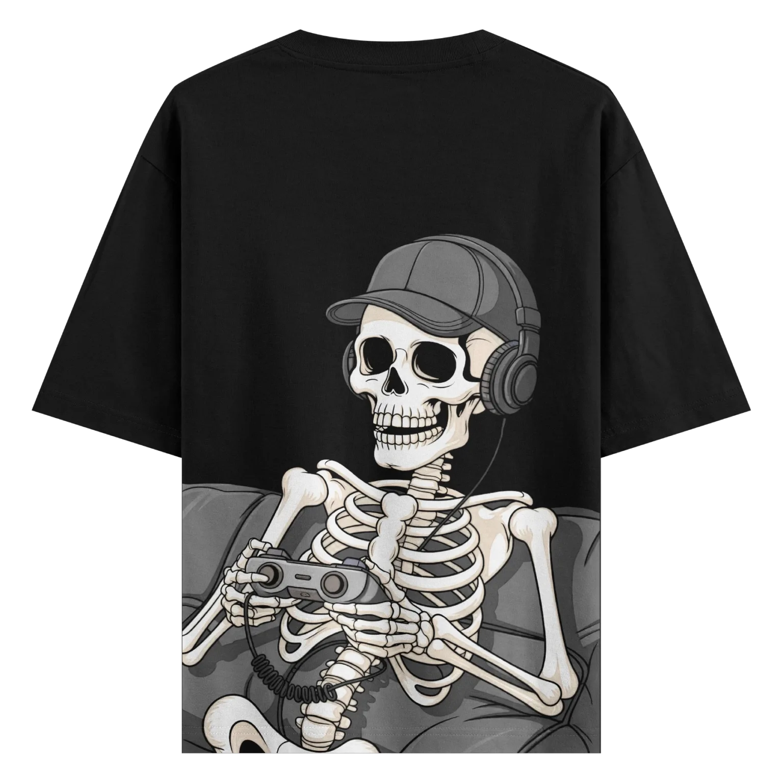 Skeleton Gamer T-Shirt – Cool Streetwear Graphic Tee